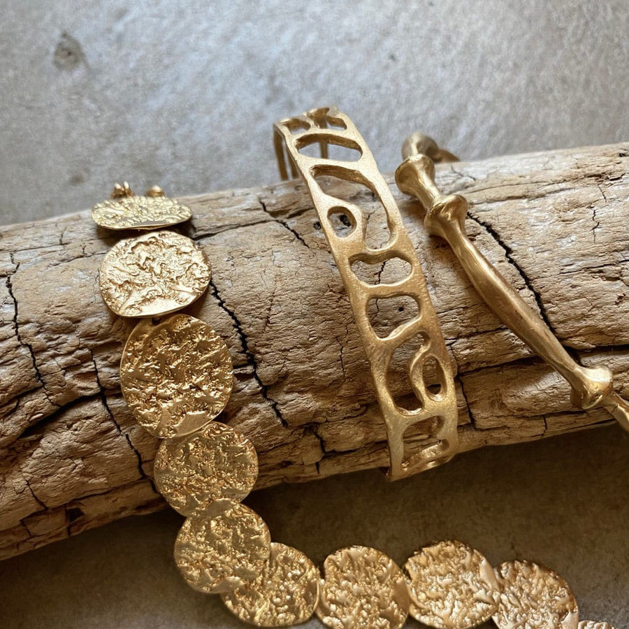 Meander Golden Bracelet | Handmade Greek Jewelry | Melikos